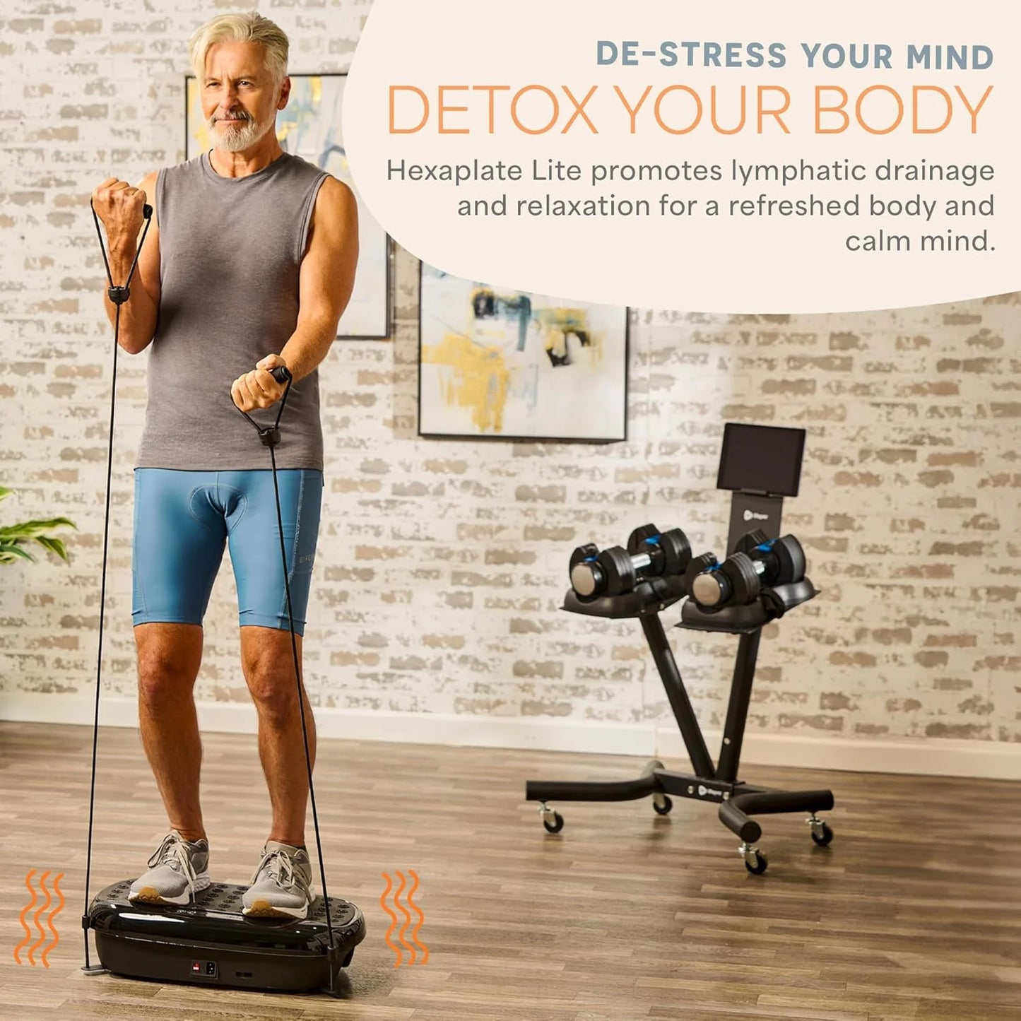 Hexaplate Lite Vibration Plate – 300W Full Body Workout Platform with Remote & 10 Programs