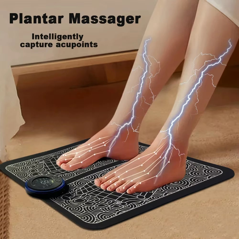 Electric Foot Massager Pad – Muscle Relaxation & Fitness Trainer for Home, Outdoor, and Family Use