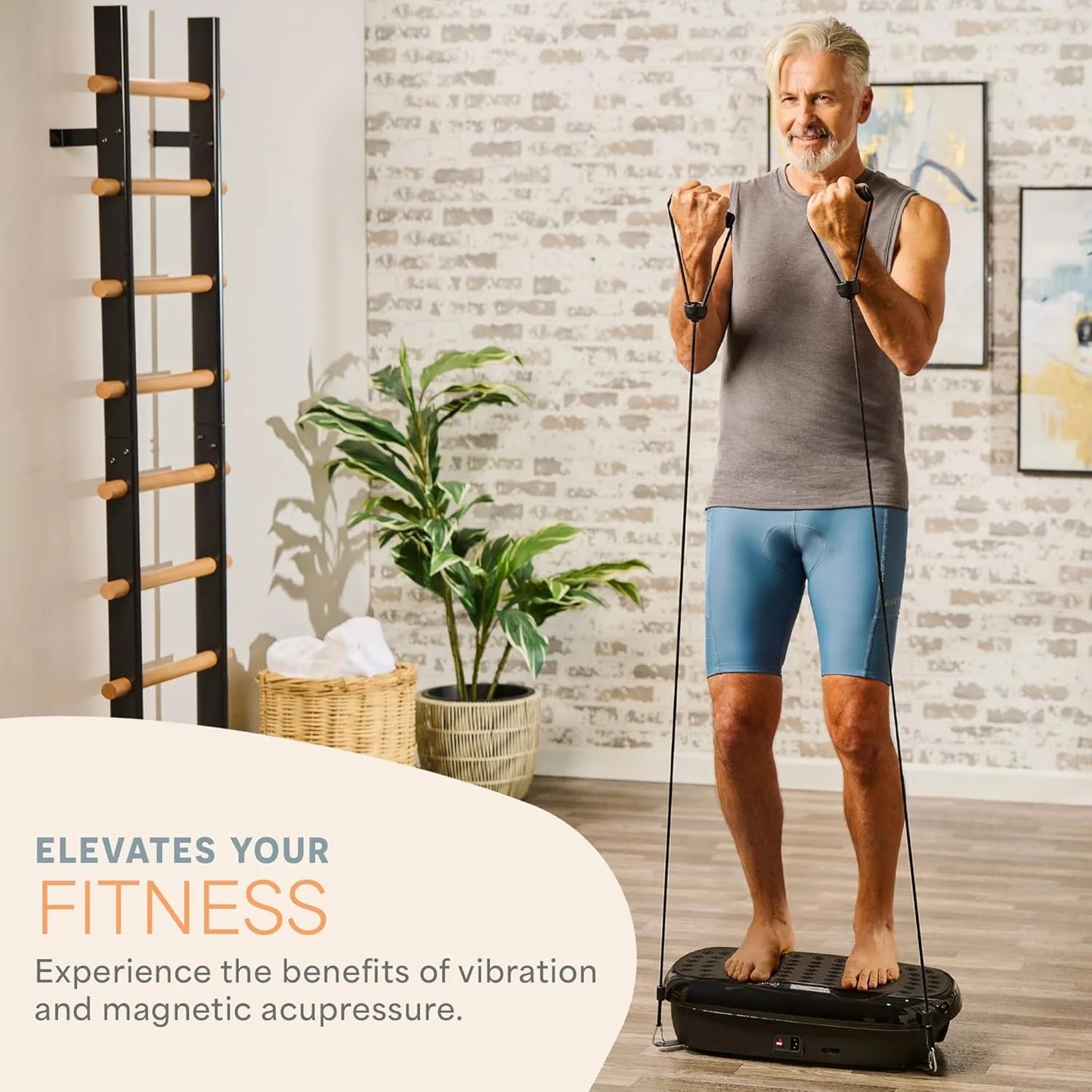 Hexaplate Lite Vibration Plate – 300W Full Body Workout Platform with Remote & 10 Programs