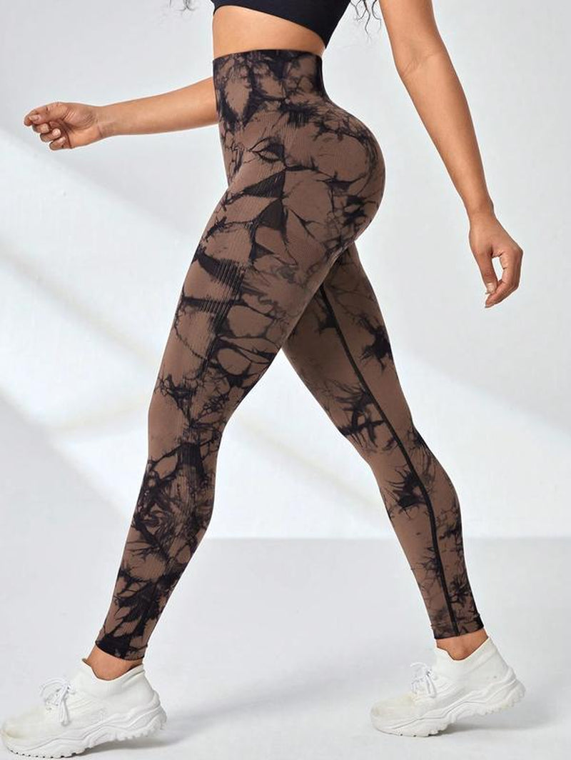 4-Pack Tie-Dye High-Waisted Leggings for Women – Tummy Control, Rear-Lifting, Squat-Proof Yoga & Workout Pants