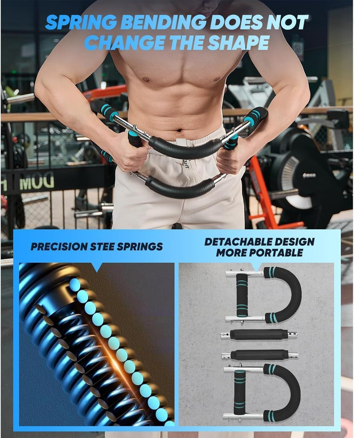 Twister Arm Trainer for Men – Adjustable Chest & Arm Workout Equipment, Strength Training for Upper Body, Home Gym Muscle Builder with Multi-Resistance Levels