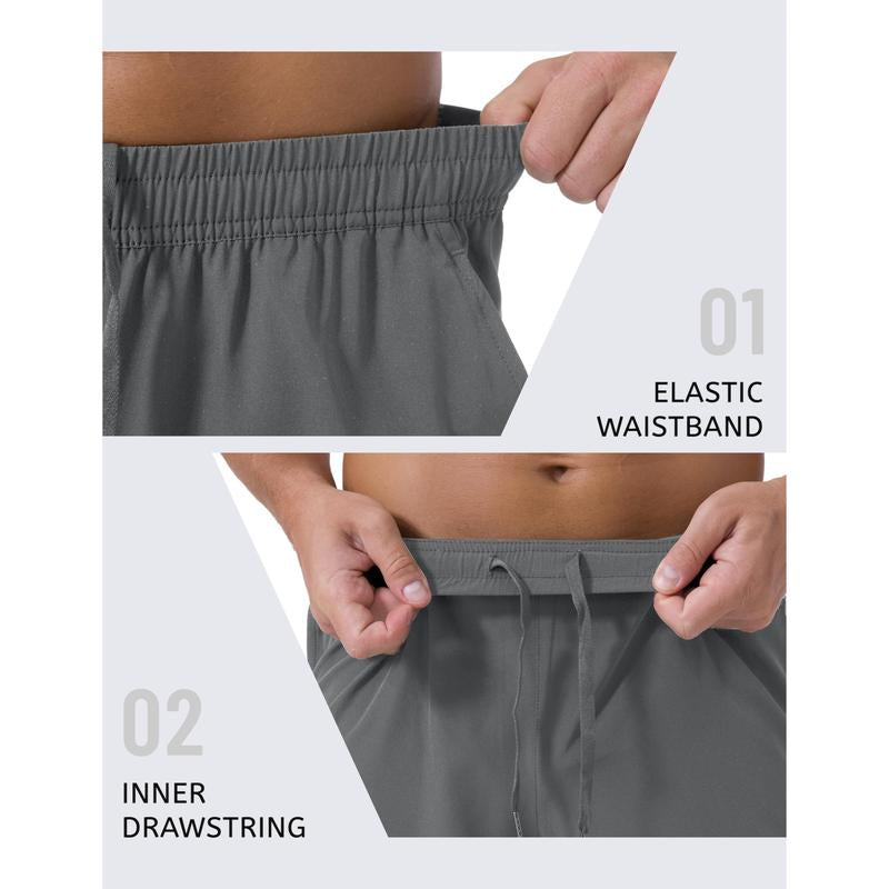 MAGCOMSEN 3-Pack Men’s 5" Running Shorts – Quick-Dry, Lightweight Workout Shorts with Pockets for Gym & Training