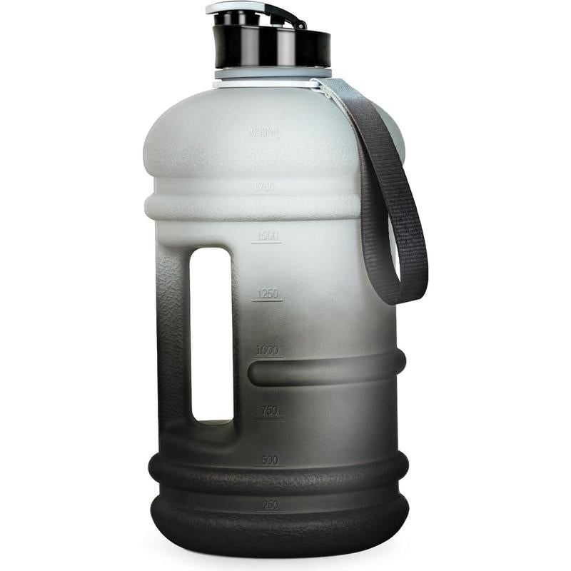 Half Gallon Water Bottle with Time Marker – BPA-Free Large Sports Jug for Gym & Fitness, Leak-Proof Reusable Drink Bottle with Handle, Big Water Container for Daily Hydration