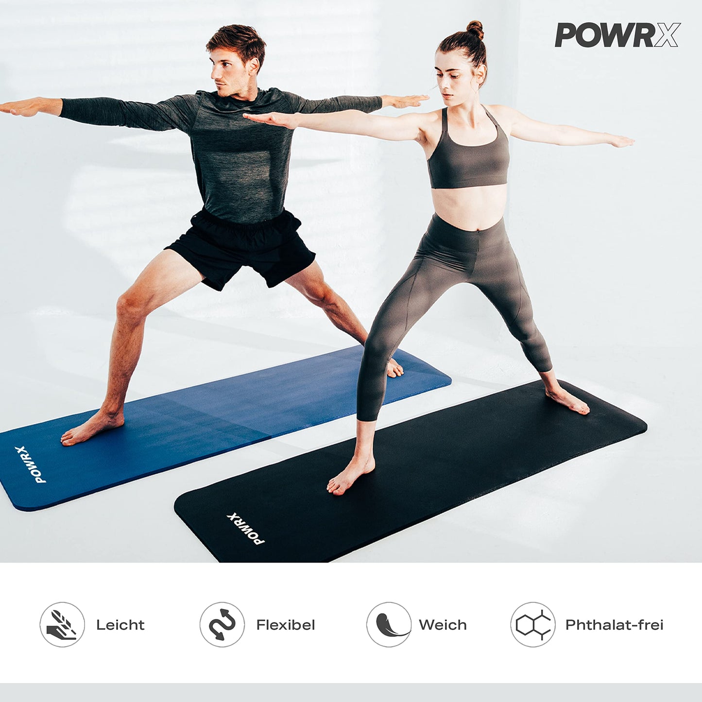 Extra-Thick Non-Slip Exercise Yoga Mat (0.6") with Carrying Strap & Bag