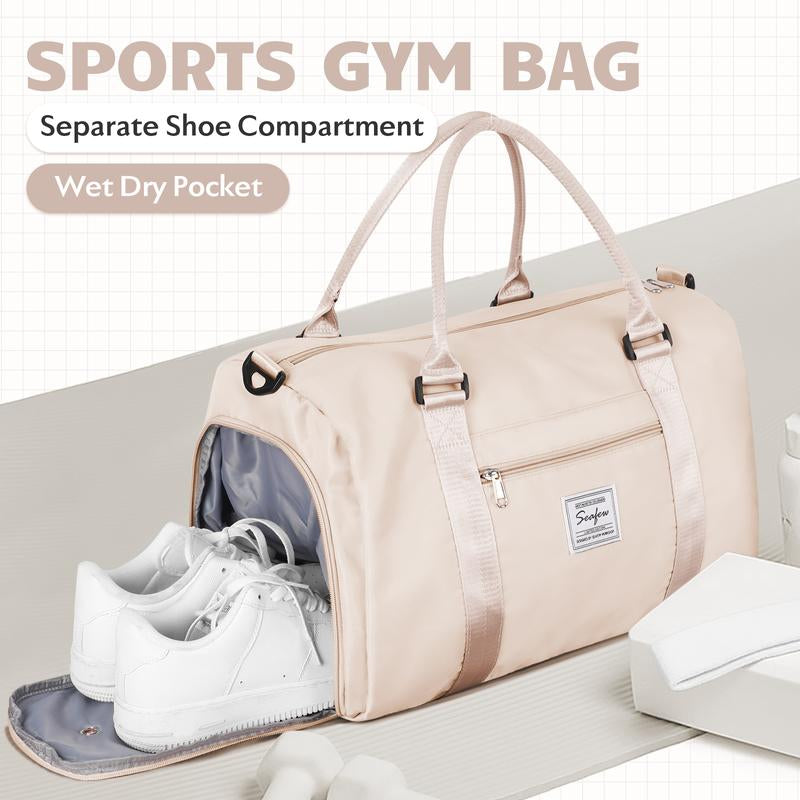 Kibachev Gym Bag for Women & Men with Shoe Compartment, Wet & Dry Sections, Travel & Fitness Workout Bag, Durable Sports Carryall