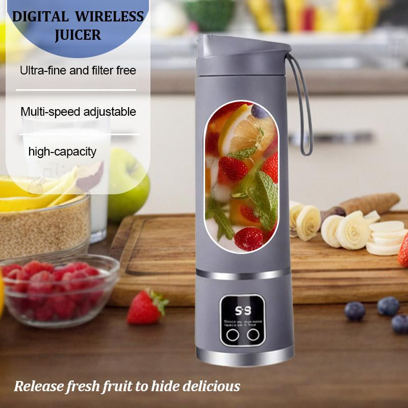 TikTok Portable Blender – USB Rechargeable Smoothie & Juice Maker, 450ml Mini Blender with 6 Blades, Compact & Diet-Friendly for Travel, Office, or Home Use