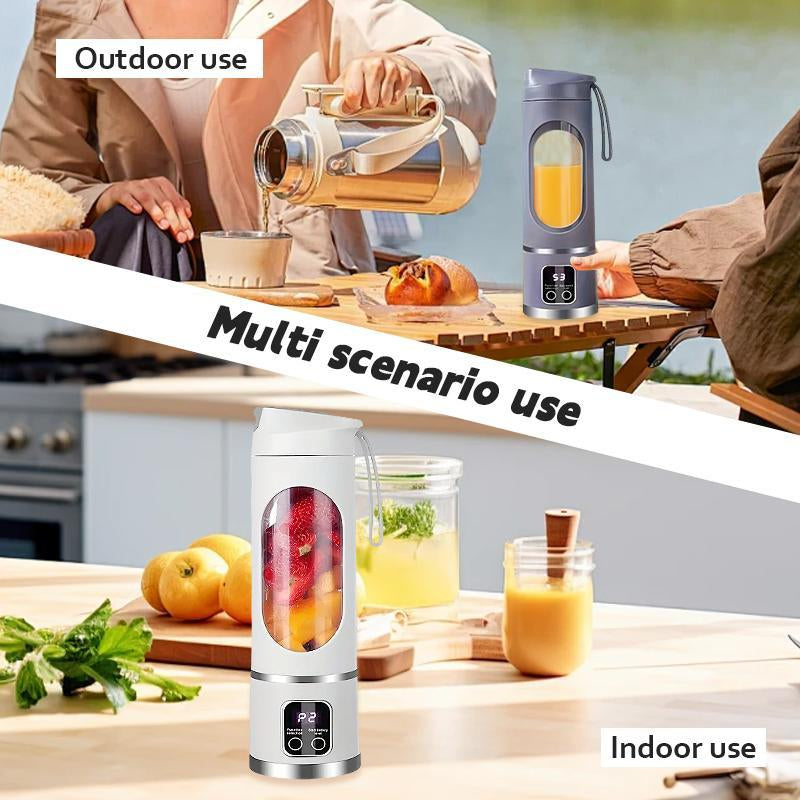 TikTok Portable Blender – USB Rechargeable Smoothie & Juice Maker, 450ml Mini Blender with 6 Blades, Compact & Diet-Friendly for Travel, Office, or Home Use