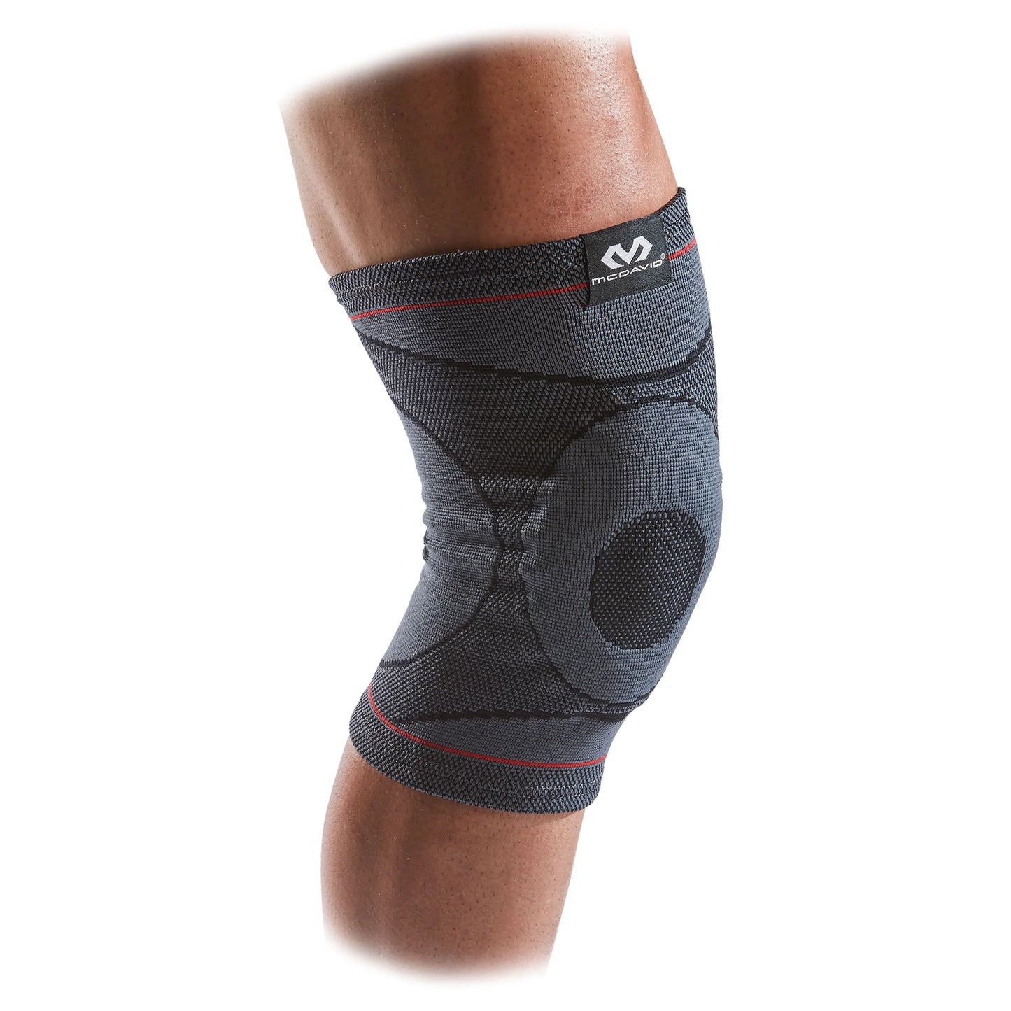Unisex Fitness Knee Compression Knit Sleeve with Gel Buttress (L/XL)