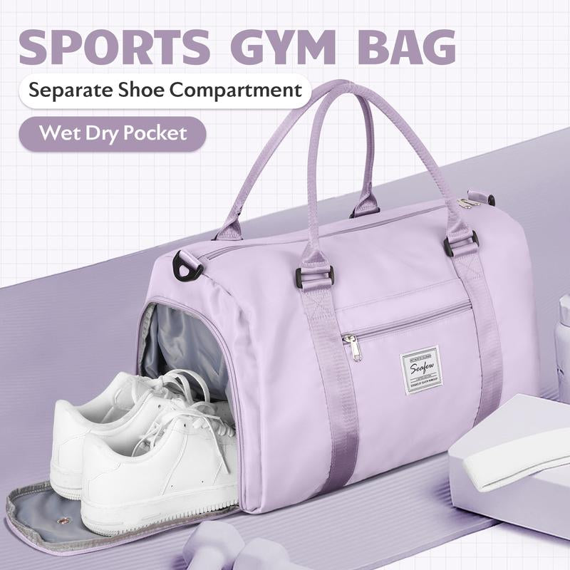 Kibachev Gym Bag for Women & Men with Shoe Compartment, Wet & Dry Sections, Travel & Fitness Workout Bag, Durable Sports Carryall
