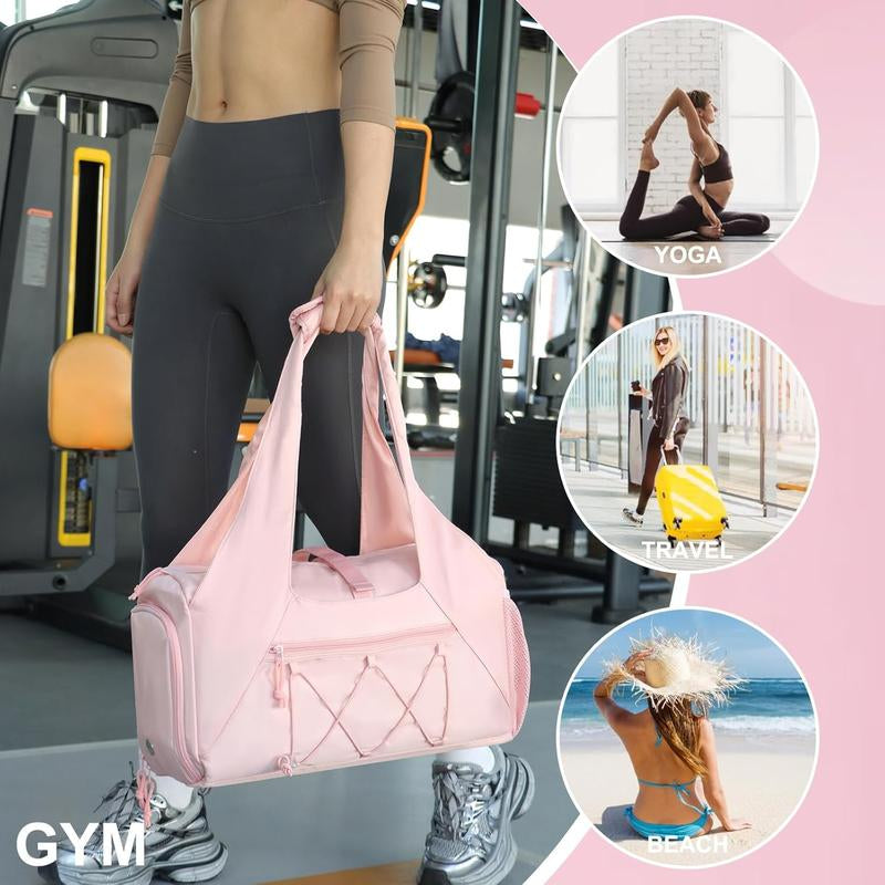 Yoga Mat Bag with Shoe Compartment & Wet Pocket, Sport Yoga Gym Tote Bag with Yoga Strap, Travel Carryall for Yoga Essentials