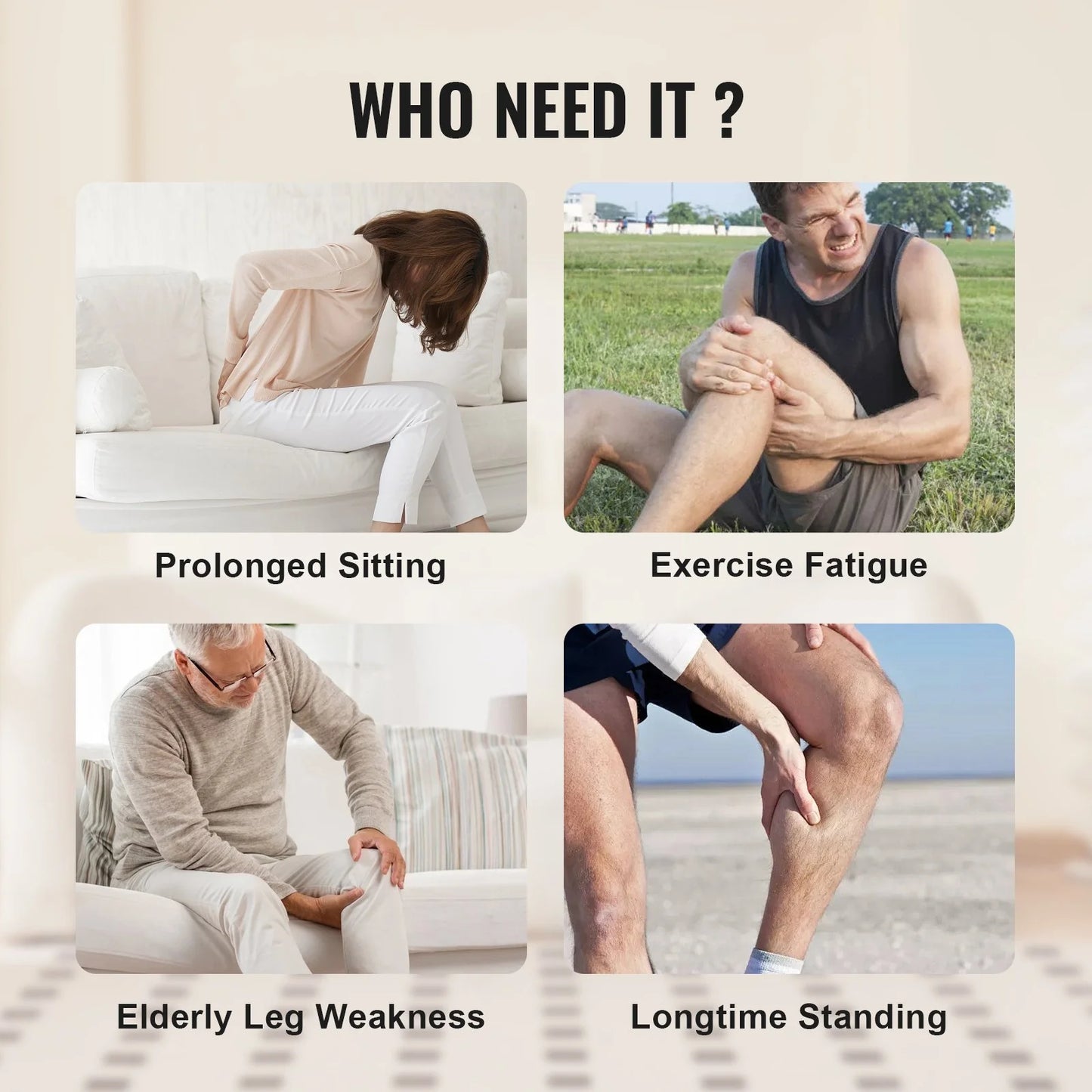 VEVOR Full Leg Air Compression Massager with Heat – Foot to Thigh Relief, 3 Modes & Intensities