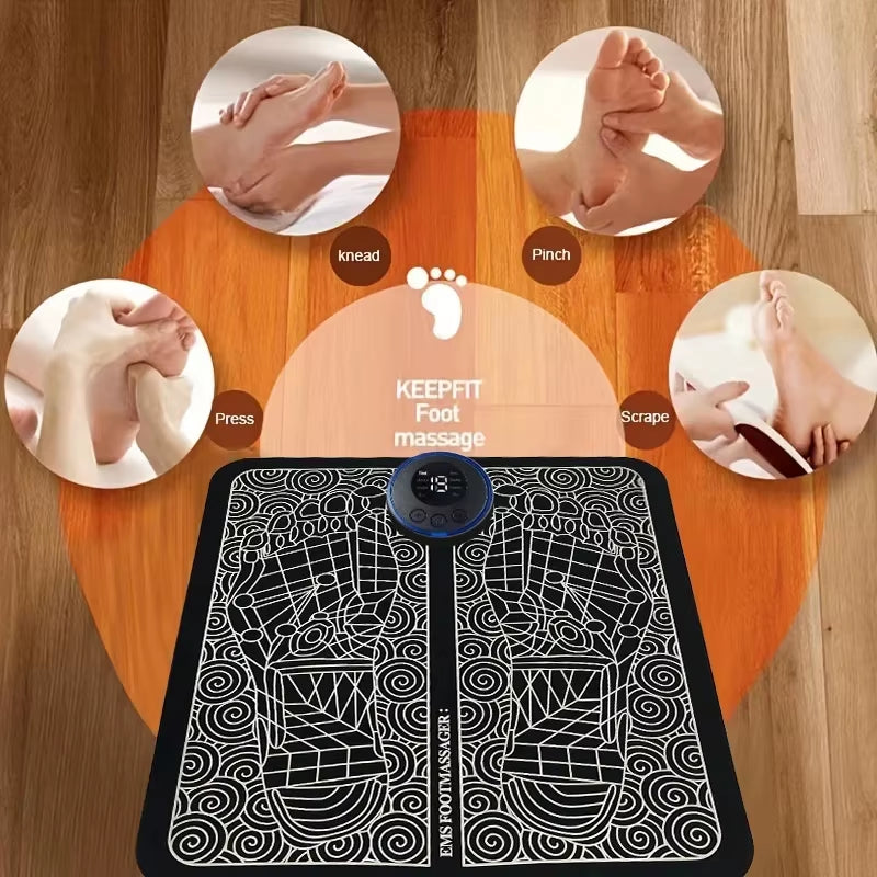 Electric Foot Massager Pad – Muscle Relaxation & Fitness Trainer for Home, Outdoor, and Family Use
