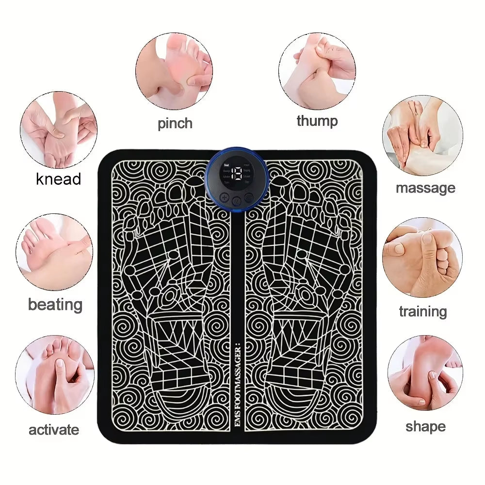 Electric Foot Massager Pad – Muscle Relaxation & Fitness Trainer for Home, Outdoor, and Family Use