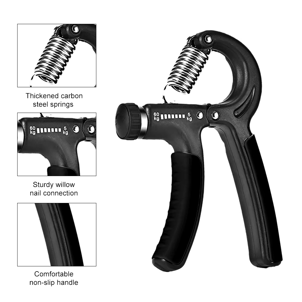 Adjustable Grip Strengthener – 5-60KG Hand Exerciser for Strength Training, Finger Rehabilitation, and Fitness (Unisex)