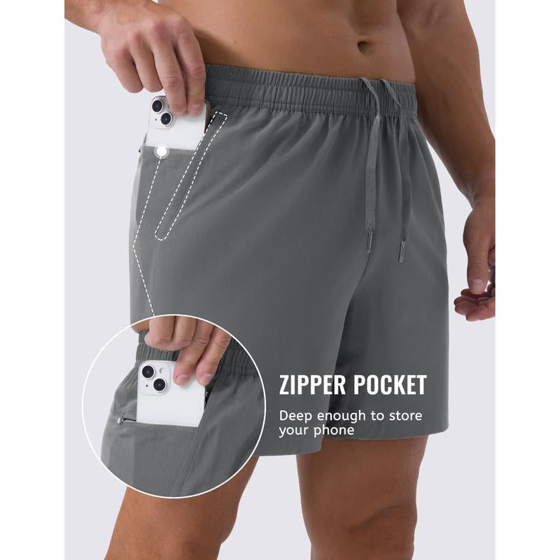 MAGCOMSEN 3-Pack Men’s 5" Running Shorts – Quick-Dry, Lightweight Workout Shorts with Pockets for Gym & Training