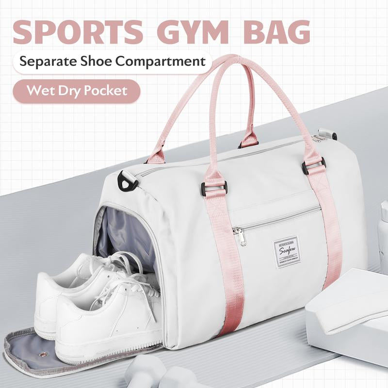 Kibachev Gym Bag for Women & Men with Shoe Compartment, Wet & Dry Sections, Travel & Fitness Workout Bag, Durable Sports Carryall