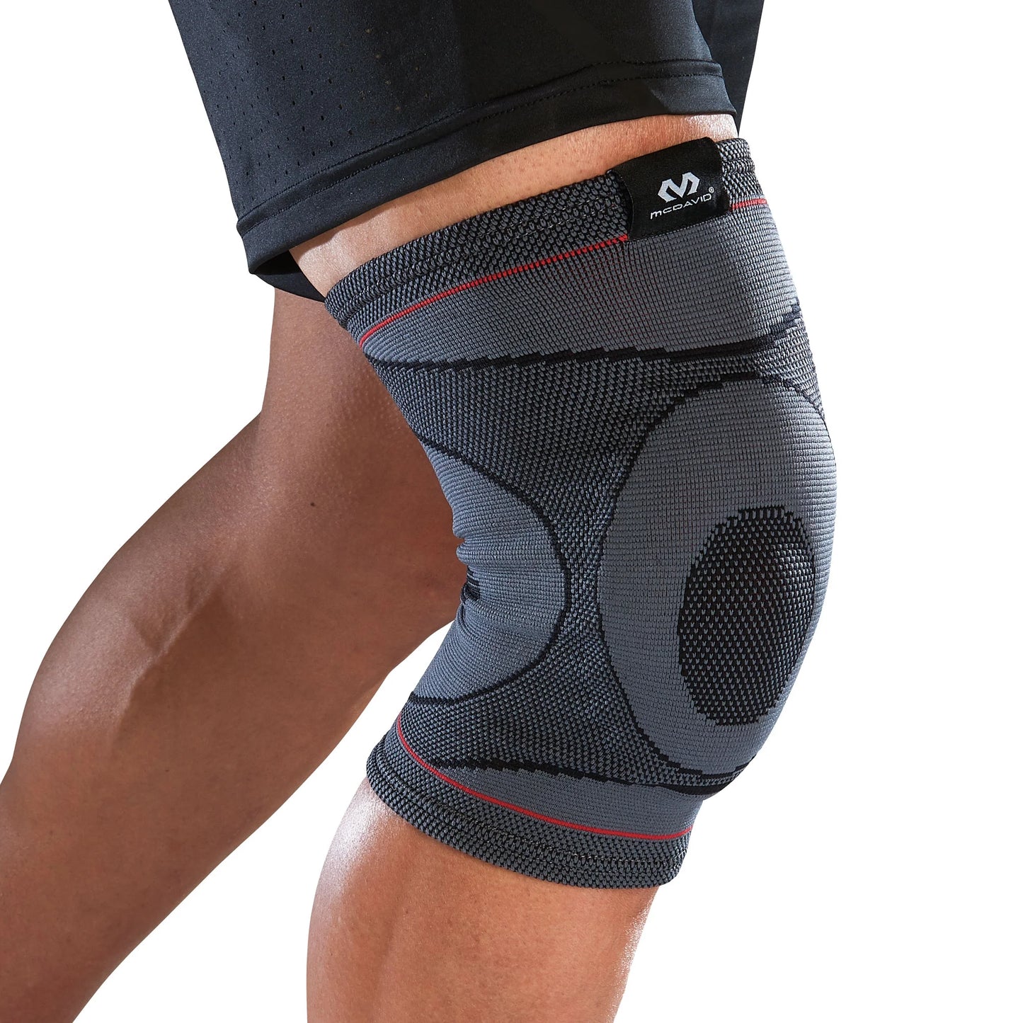 Unisex Fitness Knee Compression Knit Sleeve with Gel Buttress (L/XL)