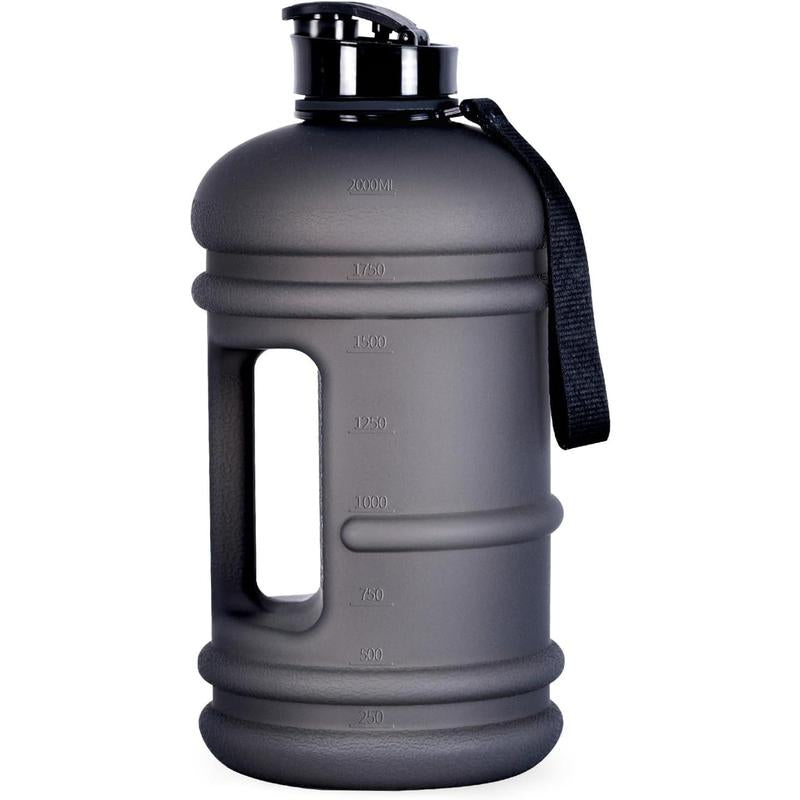 Half Gallon Water Bottle with Time Marker – BPA-Free Large Sports Jug for Gym & Fitness, Leak-Proof Reusable Drink Bottle with Handle, Big Water Container for Daily Hydration