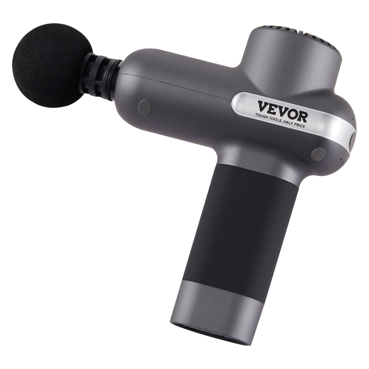 VEVOR Deep Tissue Massage Gun – Handheld Percussion Massager for Athletes with 5 Speeds, 6 Heads & 2500mAh Battery for Pain Relief & Muscle Recovery