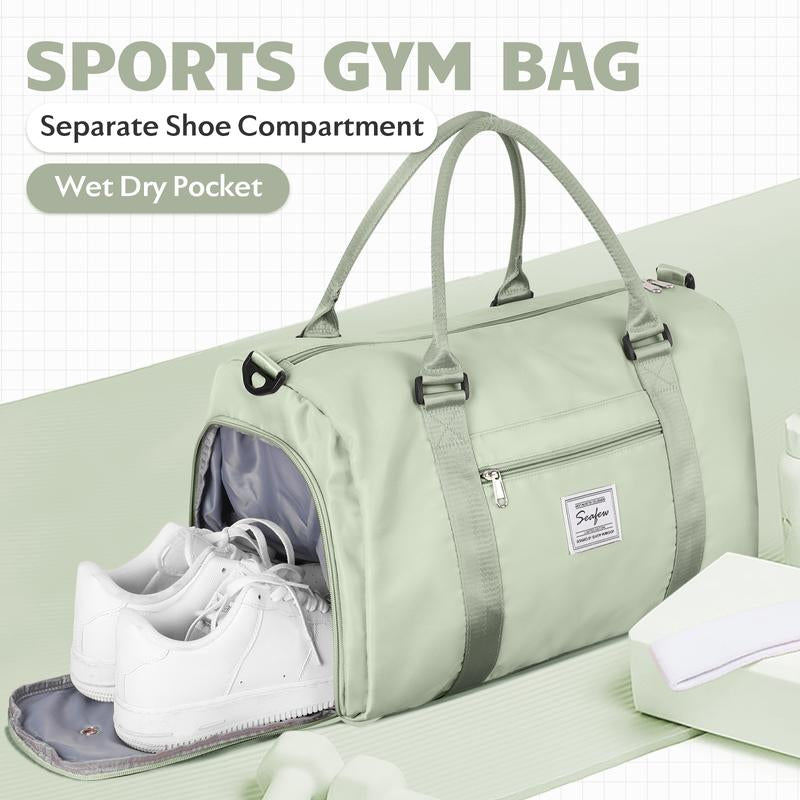 Kibachev Gym Bag for Women & Men with Shoe Compartment, Wet & Dry Sections, Travel & Fitness Workout Bag, Durable Sports Carryall