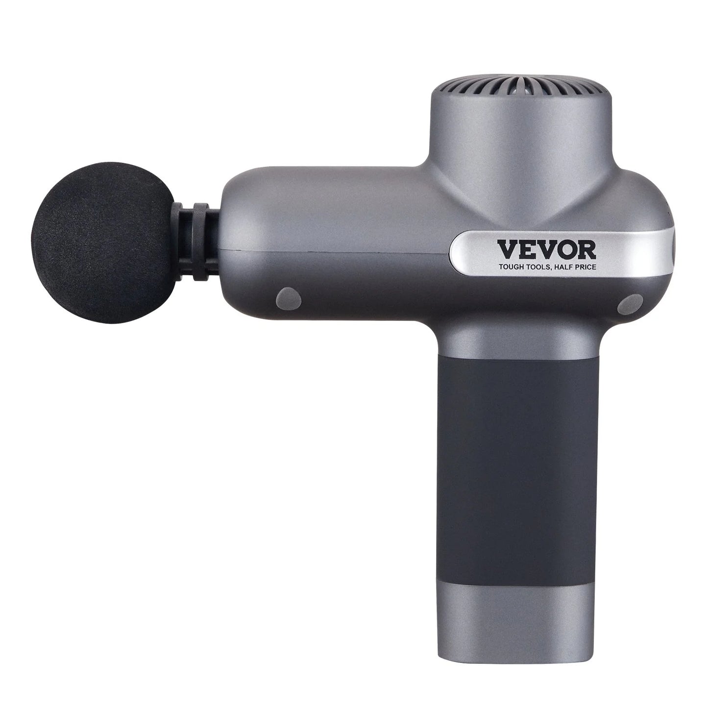VEVOR Deep Tissue Massage Gun – Handheld Percussion Massager for Athletes with 5 Speeds, 6 Heads & 2500mAh Battery for Pain Relief & Muscle Recovery