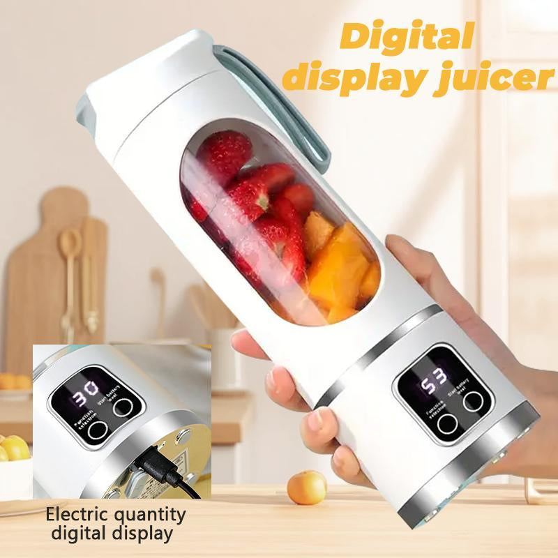 TikTok Portable Blender – USB Rechargeable Smoothie & Juice Maker, 450ml Mini Blender with 6 Blades, Compact & Diet-Friendly for Travel, Office, or Home Use