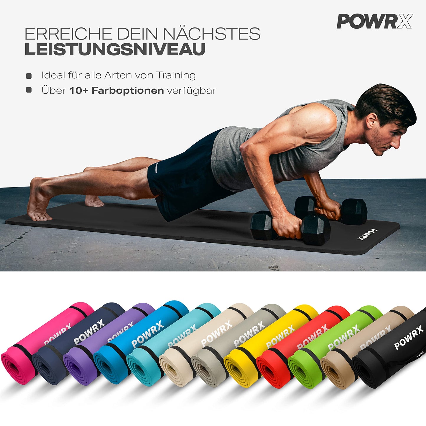 Extra-Thick Non-Slip Exercise Yoga Mat (0.6") with Carrying Strap & Bag