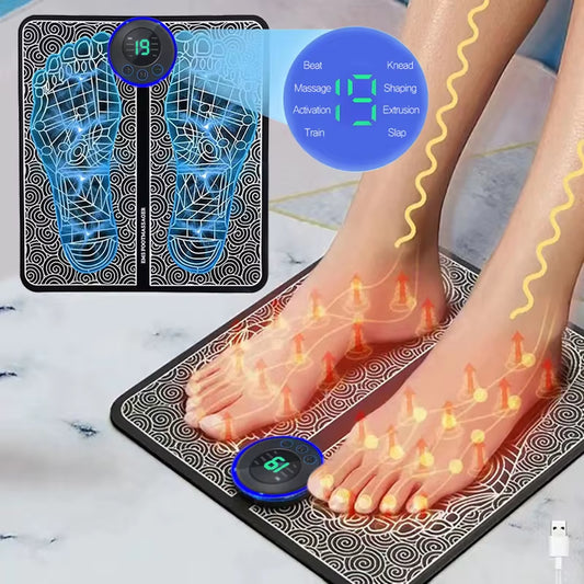 Electric Foot Massager Pad – Muscle Relaxation & Fitness Trainer for Home, Outdoor, and Family Use
