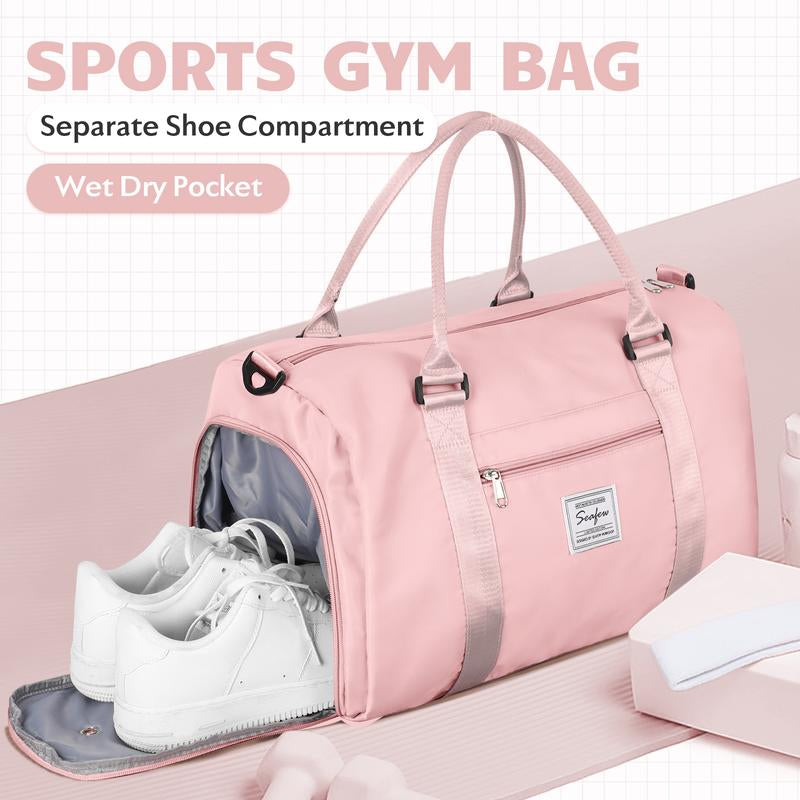 Kibachev Gym Bag for Women & Men with Shoe Compartment, Wet & Dry Sections, Travel & Fitness Workout Bag, Durable Sports Carryall