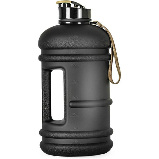 Half Gallon Water Bottle with Time Marker – BPA-Free Large Sports Jug for Gym & Fitness, Leak-Proof Reusable Drink Bottle with Handle, Big Water Container for Daily Hydration