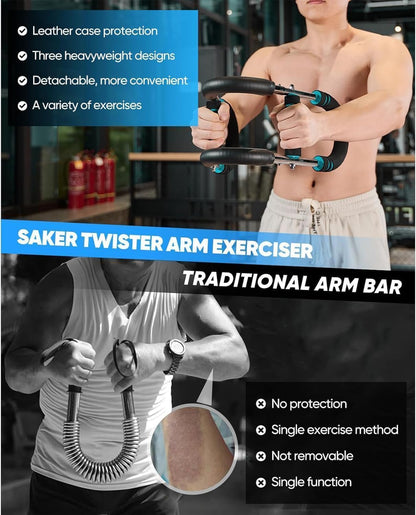 Twister Arm Trainer for Men – Adjustable Chest & Arm Workout Equipment, Strength Training for Upper Body, Home Gym Muscle Builder with Multi-Resistance Levels