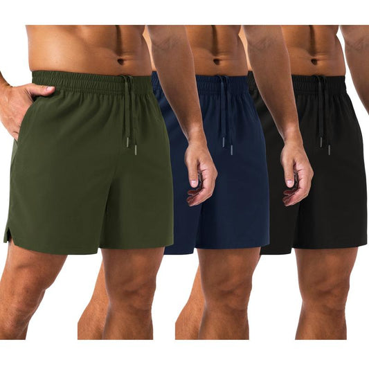 MAGCOMSEN 3-Pack Men’s 5" Running Shorts – Quick-Dry, Lightweight Workout Shorts with Pockets for Gym & Training