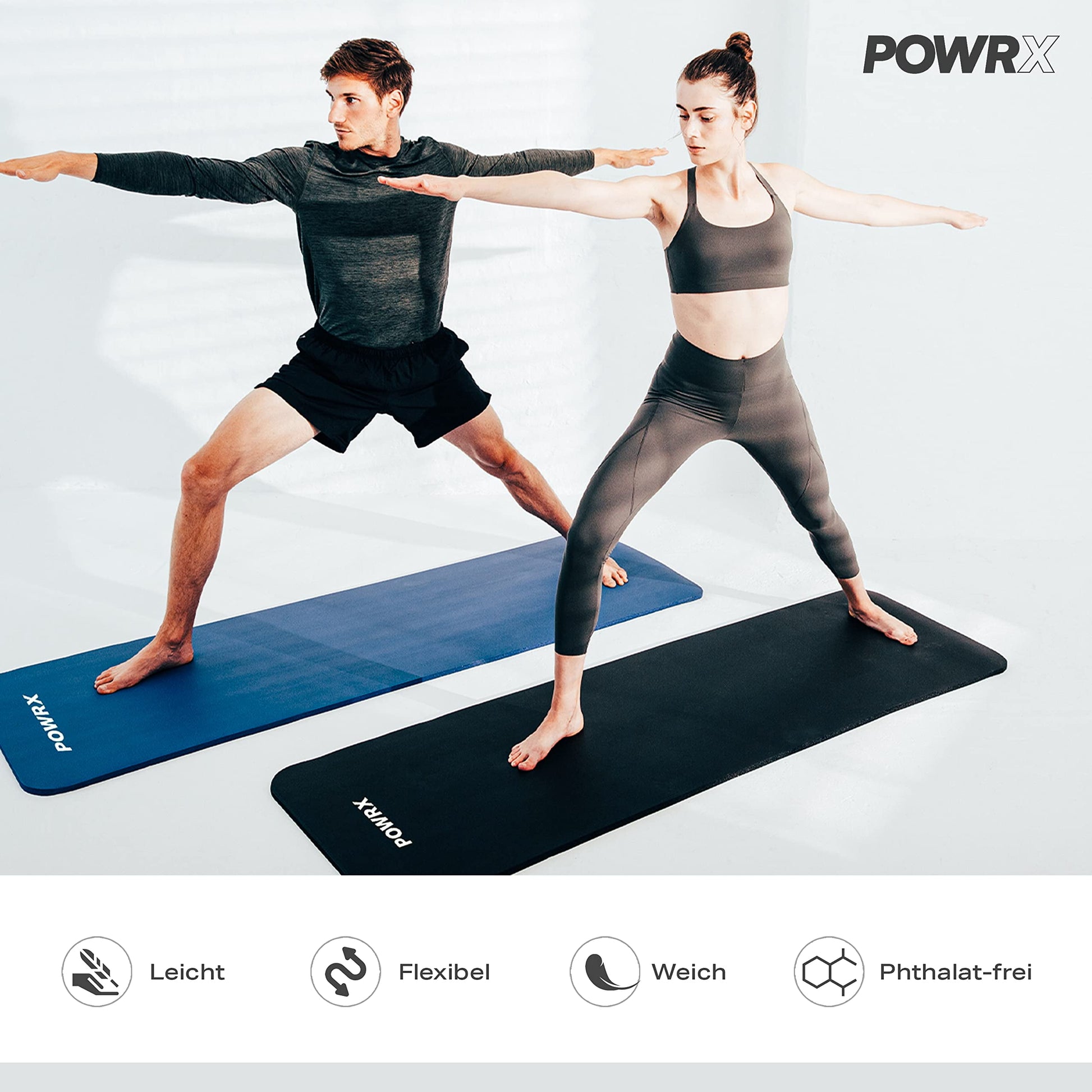 Extra-Thick Non-Slip Exercise Yoga Mat (0.6") with Carrying Strap & Bag