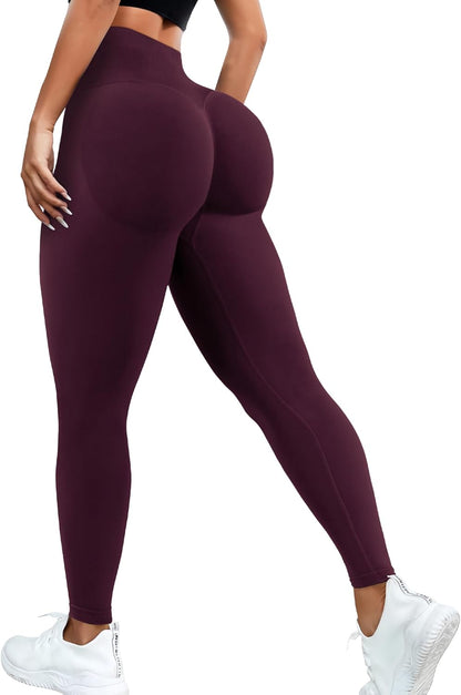 Hidden Scrunch Butt Lifting Leggings for Women Tummy Control High Waisted Workout Gym Seamless Impact Yoga Pants