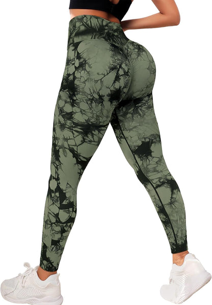 Hidden Scrunch Butt Lifting Leggings for Women Tummy Control High Waisted Workout Gym Seamless Impact Yoga Pants