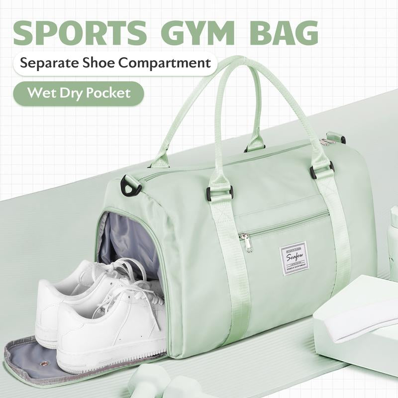 Kibachev Gym Bag for Women & Men with Shoe Compartment, Wet & Dry Sections, Travel & Fitness Workout Bag, Durable Sports Carryall