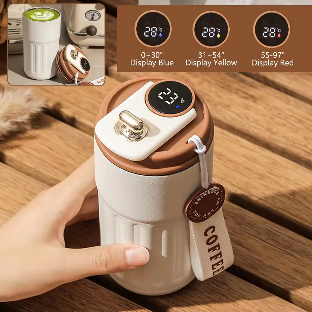 Smart Thermos Bottle with LED Temperature Display – 316 Stainless Steel Tumbler Mug, Portable Vacuum Flask, Insulated Coffee Cup
