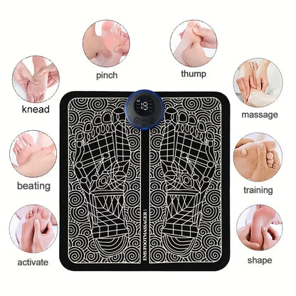 Electric Foot Massager Pad – Muscle Relaxation & Fitness Trainer for Home, Outdoor, and Family Use