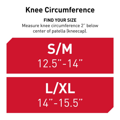 Unisex Fitness Knee Compression Knit Sleeve with Gel Buttress (L/XL)