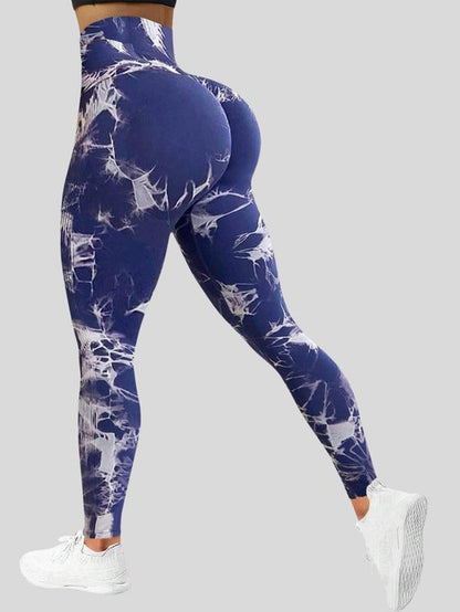 4-Pack Tie-Dye High-Waisted Leggings for Women – Tummy Control, Rear-Lifting, Squat-Proof Yoga & Workout Pants