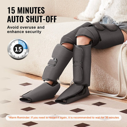 VEVOR Full Leg Air Compression Massager with Heat – Foot to Thigh Relief, 3 Modes & Intensities