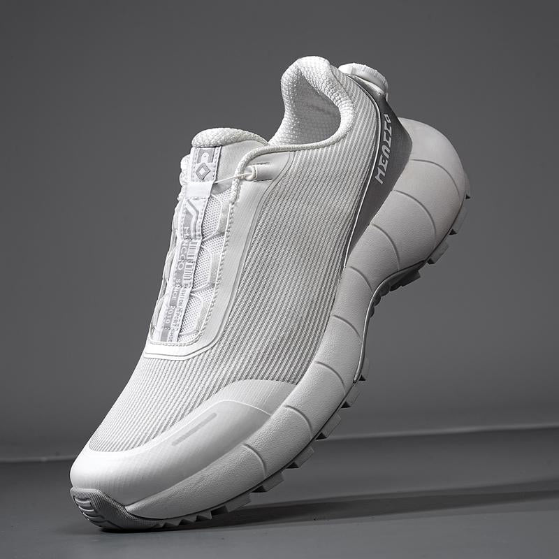 MENCCO Men's Lacing-Free Waterproof Running, Walking & Tennis Shoes, Comfortable Athletic Gym Sneakers with Cushioning for Jogging & Workouts