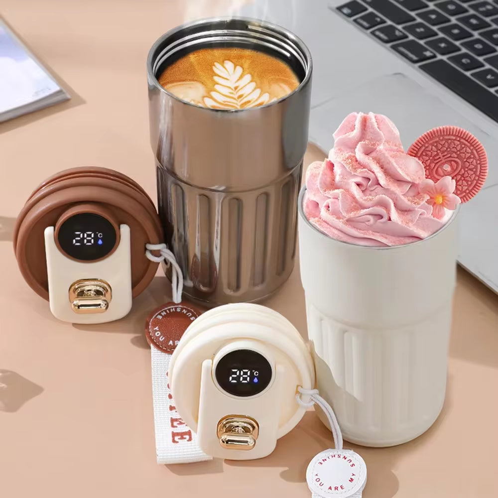 Smart Thermos Bottle with LED Temperature Display – 316 Stainless Steel Tumbler Mug, Portable Vacuum Flask, Insulated Coffee Cup
