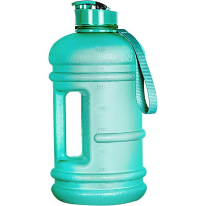 Half Gallon Water Bottle with Time Marker – BPA-Free Large Sports Jug for Gym & Fitness, Leak-Proof Reusable Drink Bottle with Handle, Big Water Container for Daily Hydration