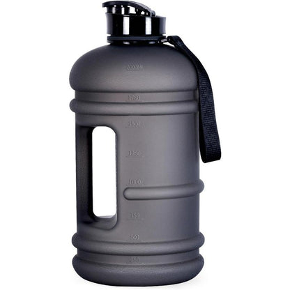 Half Gallon Water Bottle with Time Marker – BPA-Free Large Sports Jug for Gym & Fitness, Leak-Proof Reusable Drink Bottle with Handle, Big Water Container for Daily Hydration