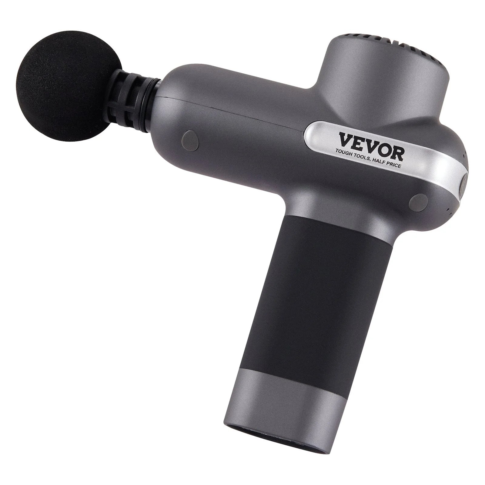 VEVOR Deep Tissue Massage Gun – Handheld Percussion Massager for Athletes with 5 Speeds, 6 Heads & 2500mAh Battery for Pain Relief & Muscle Recovery