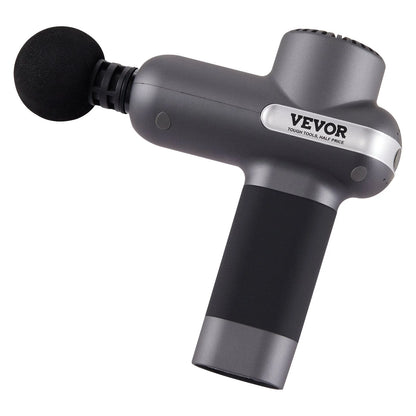 VEVOR Deep Tissue Massage Gun – Handheld Percussion Massager for Athletes with 5 Speeds, 6 Heads & 2500mAh Battery for Pain Relief & Muscle Recovery