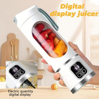 TikTok Portable Blender – USB Rechargeable Smoothie & Juice Maker, 450ml Mini Blender with 6 Blades, Compact & Diet-Friendly for Travel, Office, or Home Use